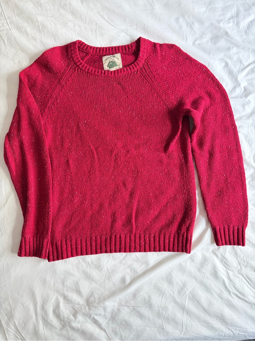 Men’s Crewneck Sweater in Raspberry Red by O’Hanlon Mills